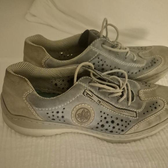 Rieker Women's Casual Blue and Gray Sneakers Size 9 - Picture 2 of 3